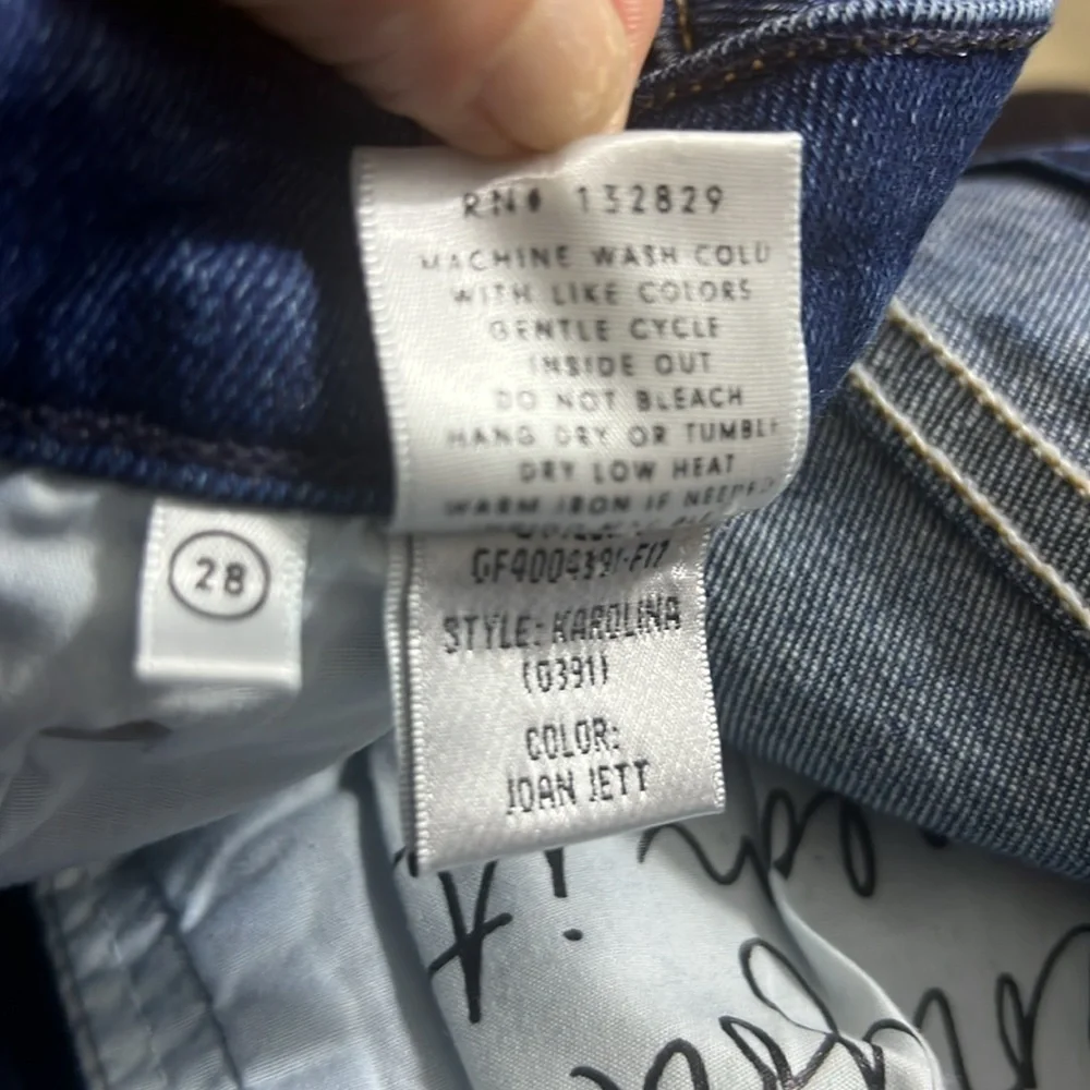 GRLFRND Size 28‎ Karolina Button Fly High Rise Straight Jeans In Joan Jett
